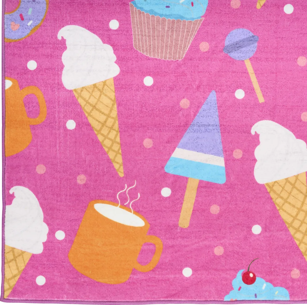 Kids Glampop Pink 6'6 x 9'2 Rug - Thumbnail - Image 5
