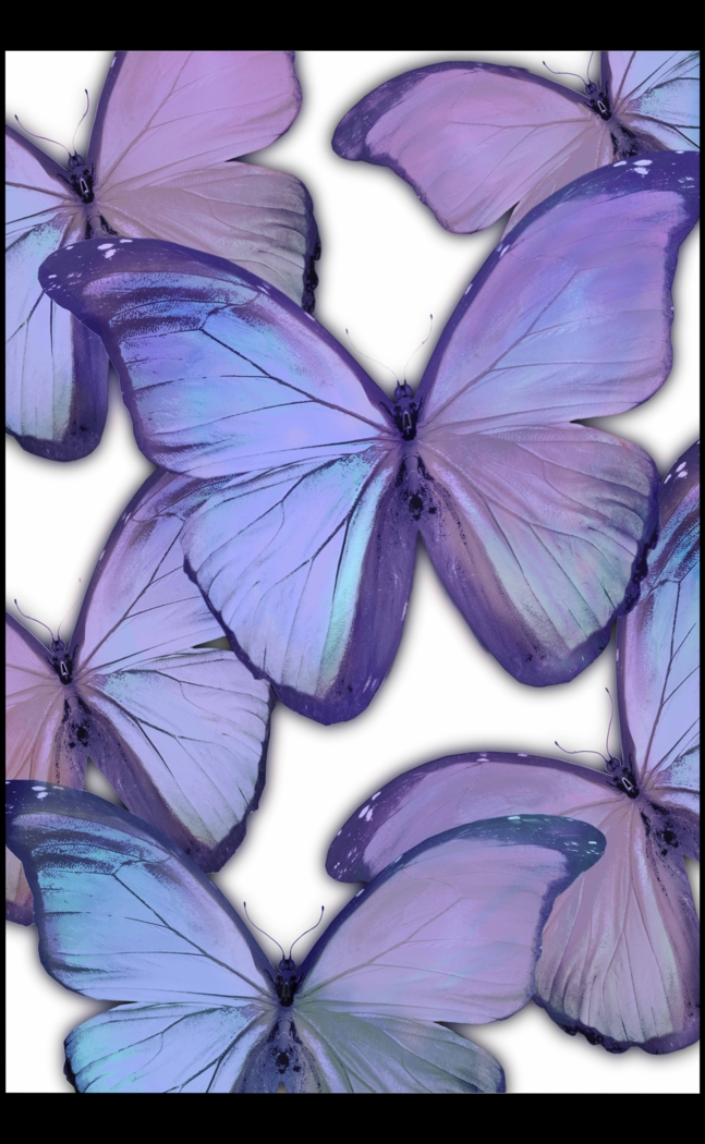 Kids Glitzy Flutter Purple Artwork - Thumbnail - Image 1