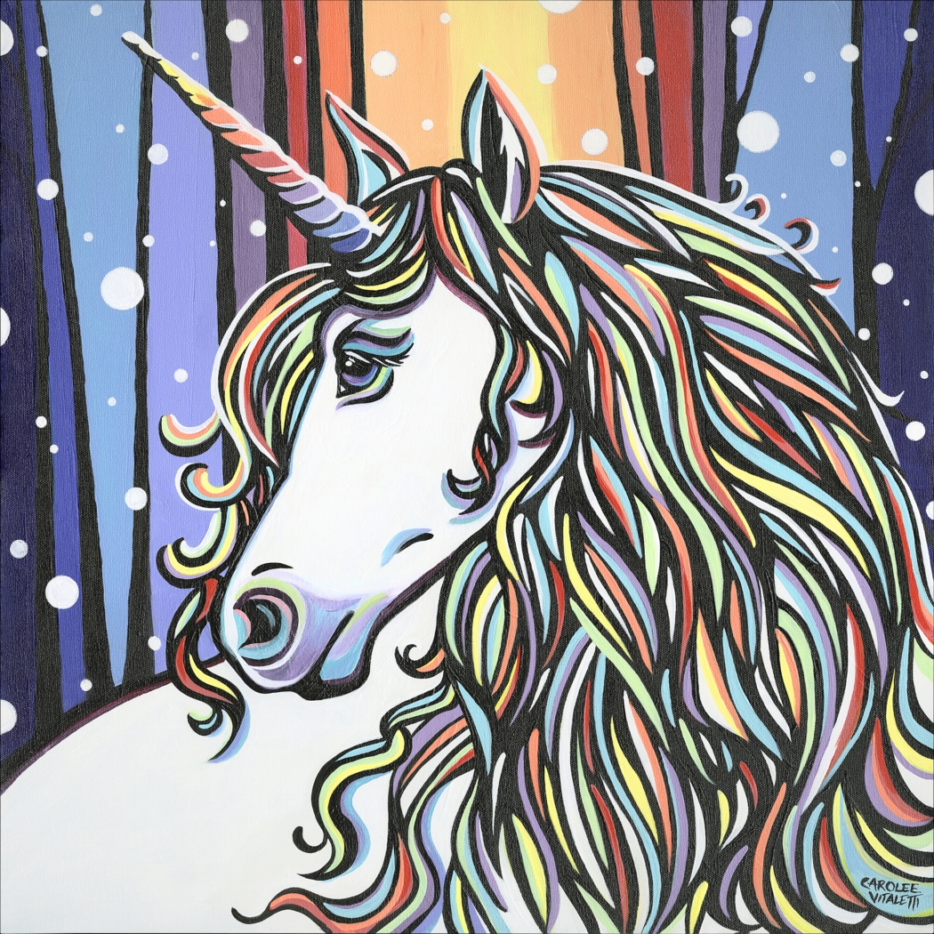 Kids Glorious Unicorn White Artwork - Thumbnail - Image 1