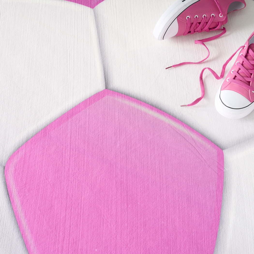 Kids Goal Getter Pink 5' Round Rug - Thumbnail - Image 7