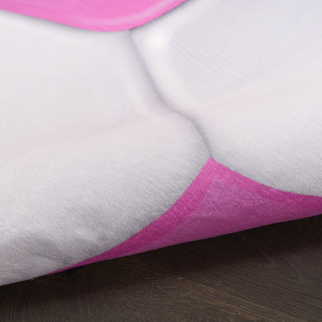 Kids Goal Getter Pink 5' Round Rug - Thumbnail - Image 9