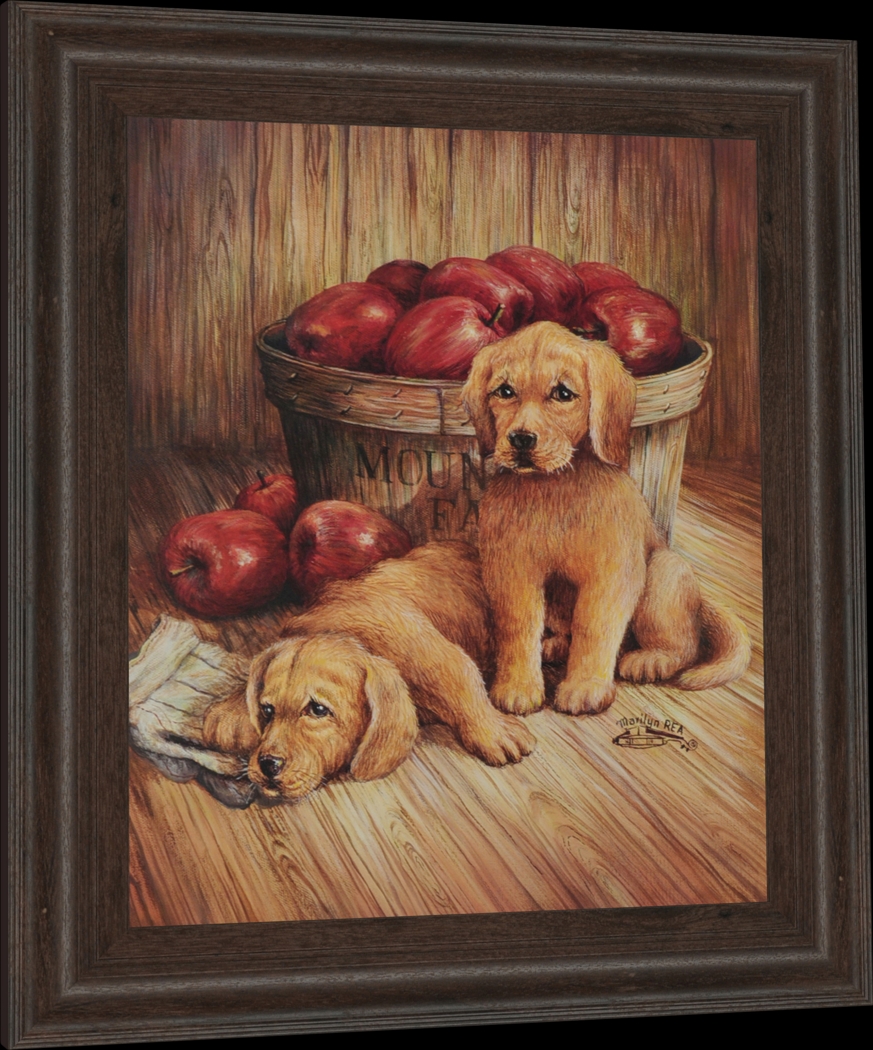 Kids Goldens and Apples Beige Artwork - Thumbnail - Image 1