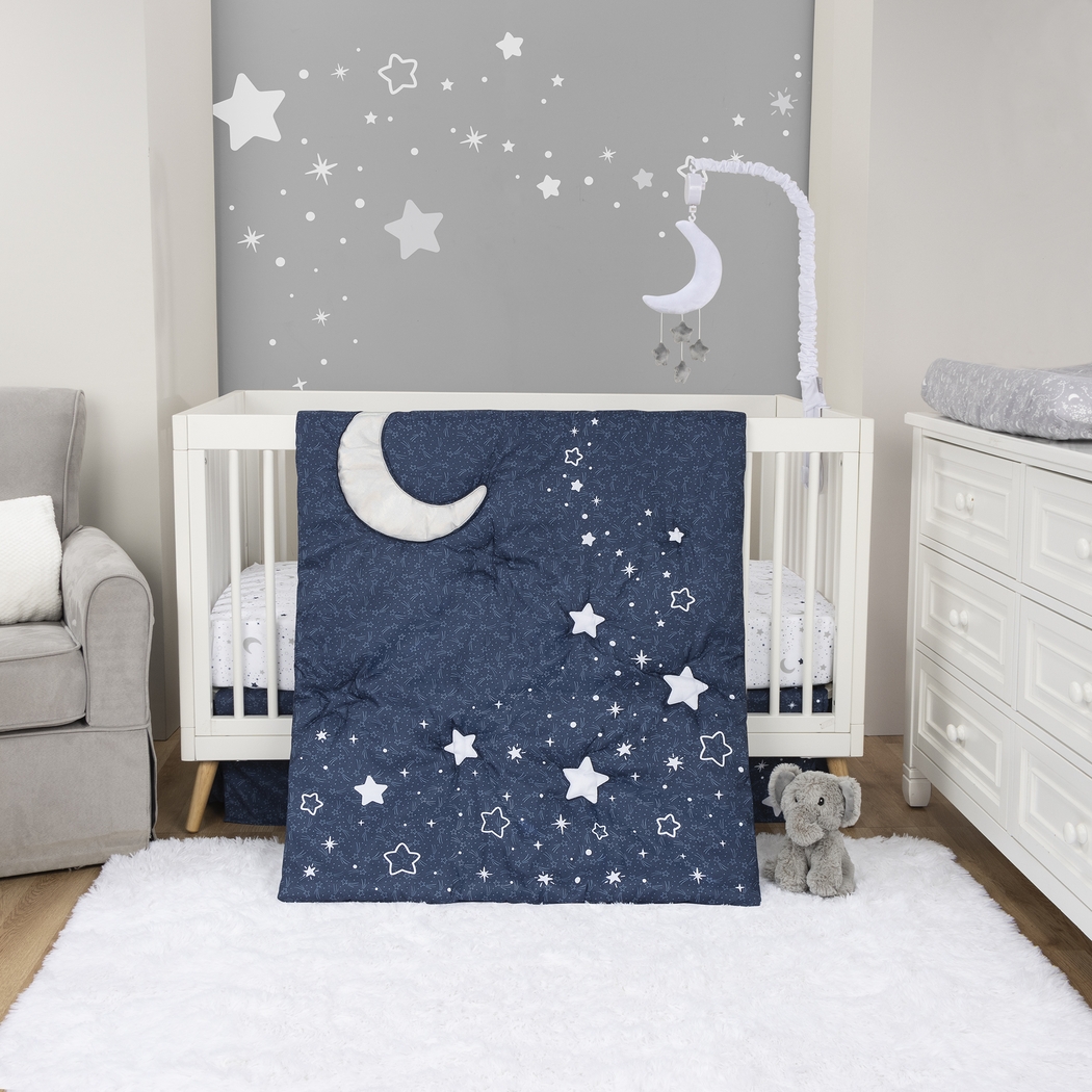 Kids Good Night Moon Navy Baby Bedding Set - Thumbnail - Image 18