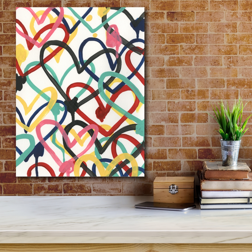 Kids Graffiti Heartful White Artwork - Thumbnail - Image 2