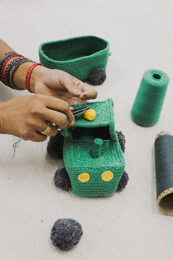 Kids Green Tractor Basket - Thumbnail - Image 3