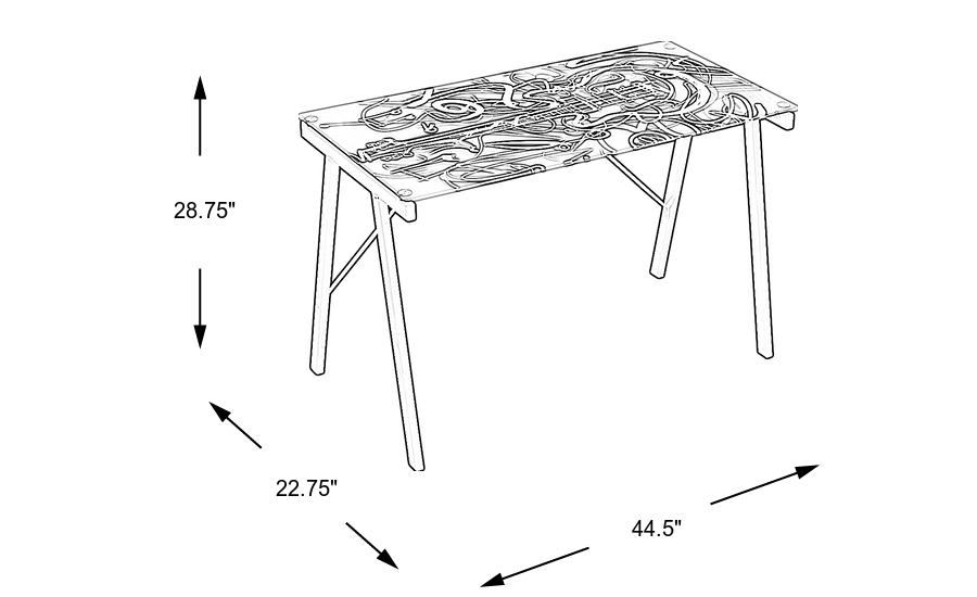 Dimension Image. Please refer to the Dimension Tab on this page for dimension details.