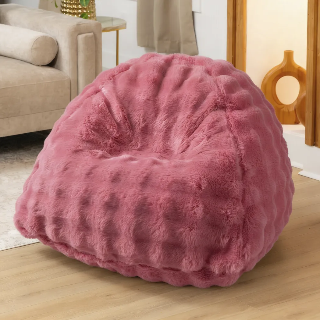 Kids Gumdrop Pink Foam Beanbag Chair - Thumbnail - Image 2