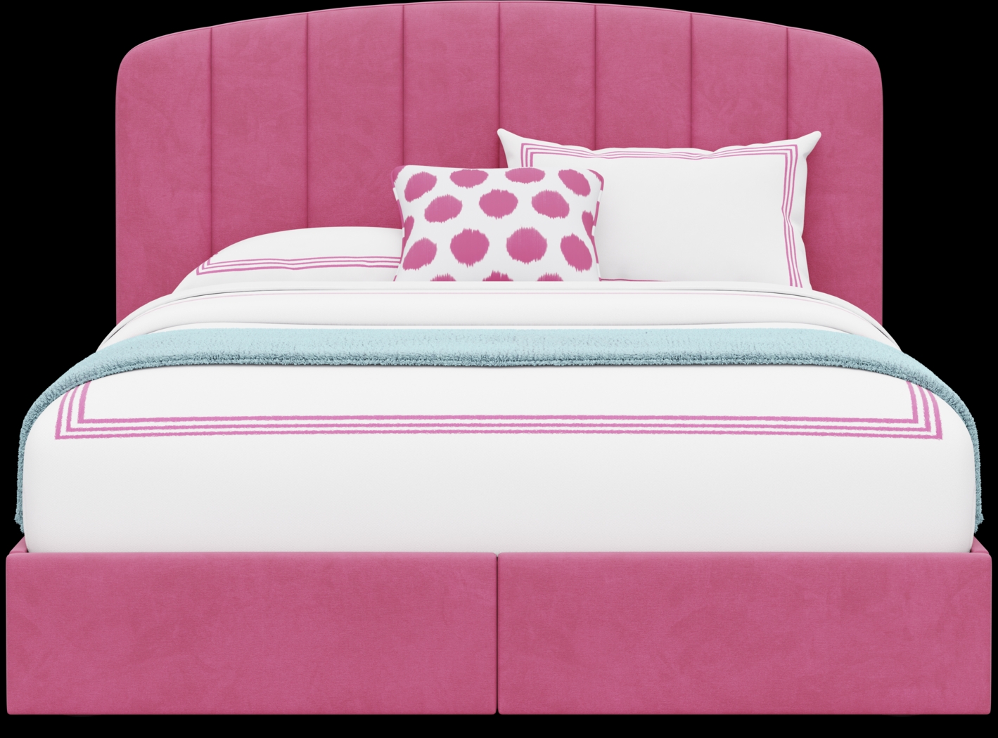 Kids Gwyneth Bubble Gum Full Upholstered Storage Bed - Thumbnail - Image 4