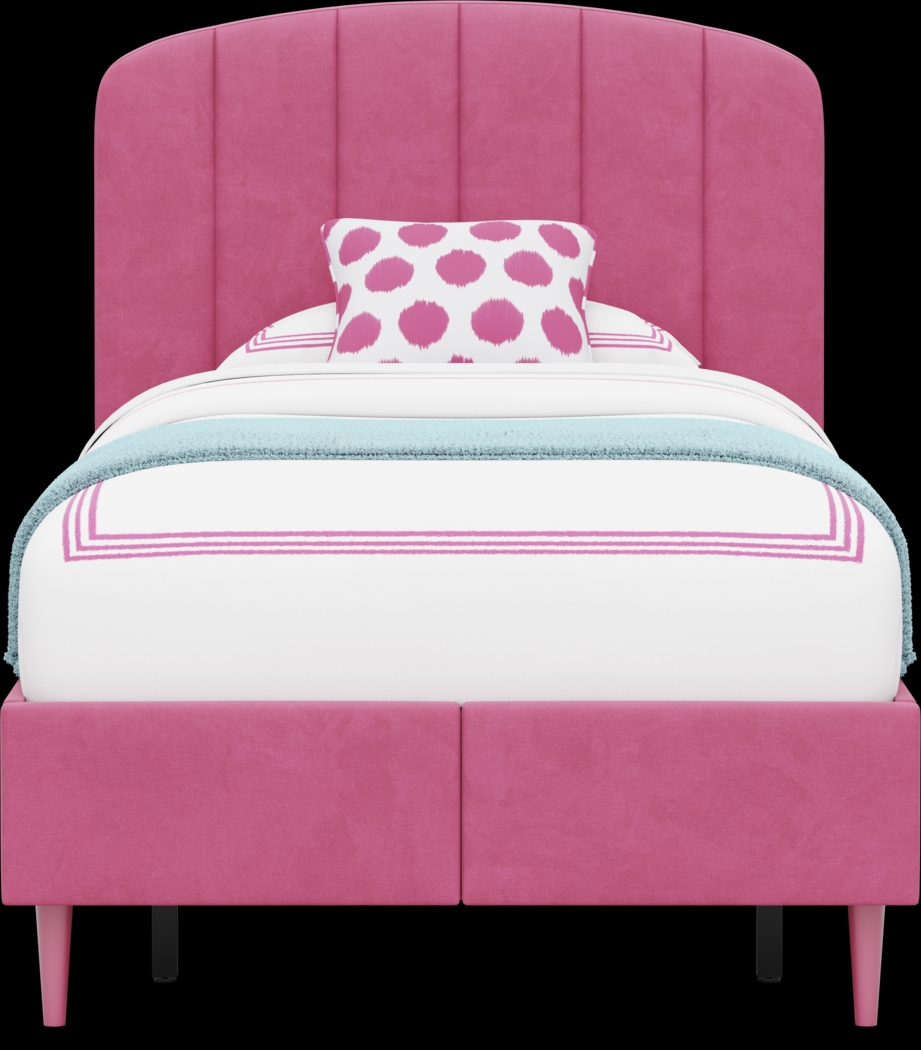 Kids Gwyneth Bubble Gum Twin Upholstered Storage Bed - Thumbnail - Image 2