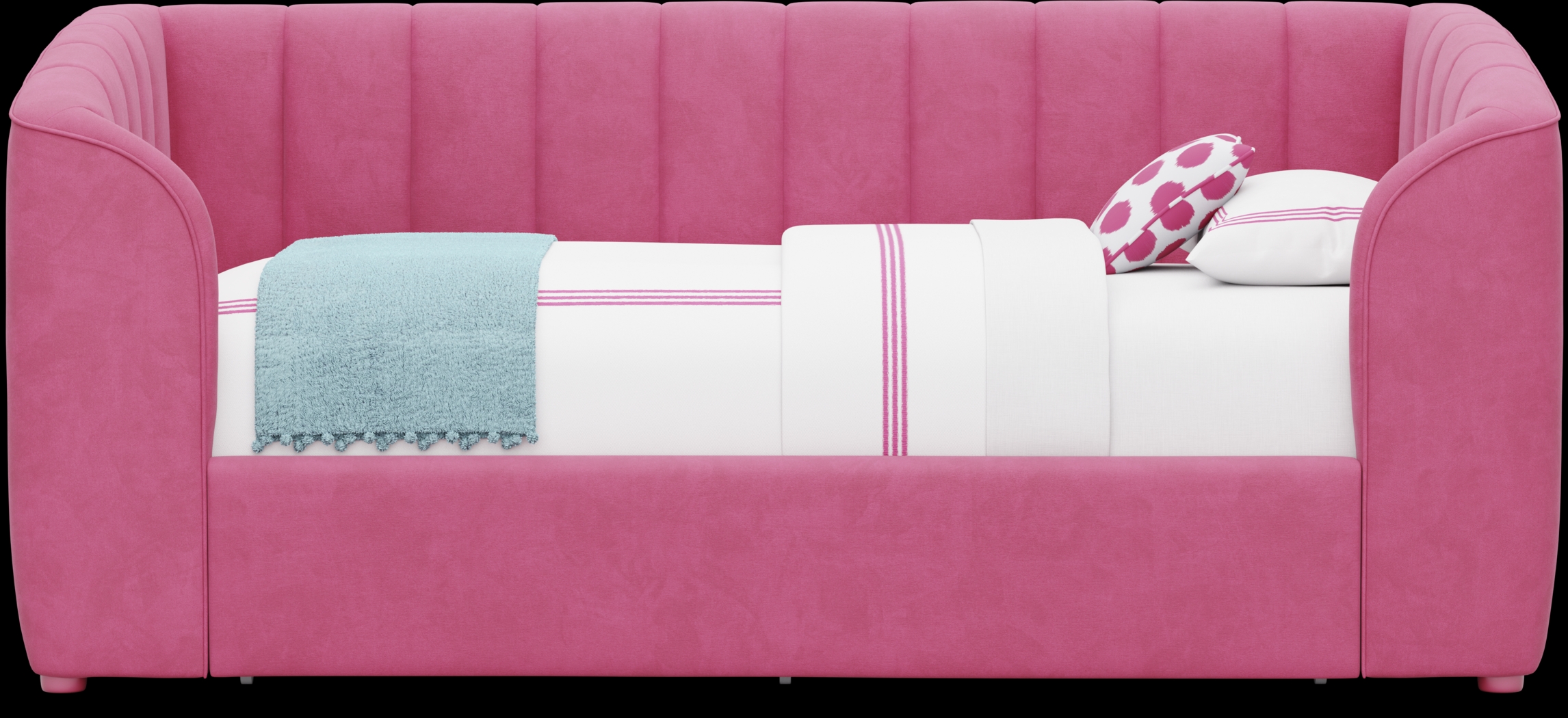 Kids Gwyneth Bubble Gum Twin Upholstered Storage Daybed - Thumbnail - Image 1