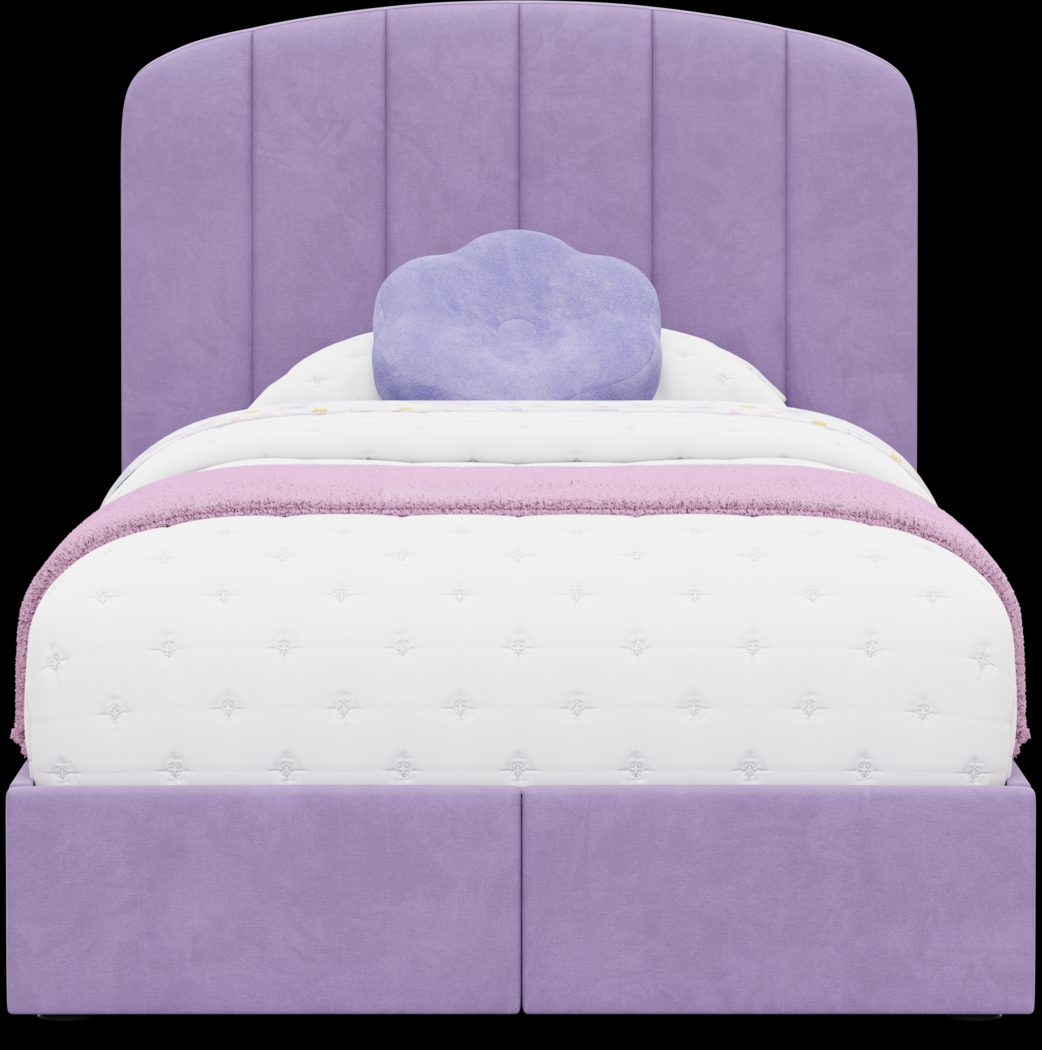 Kids Gwyneth Lavender Twin Upholstered Storage Bed - Thumbnail - Image 4