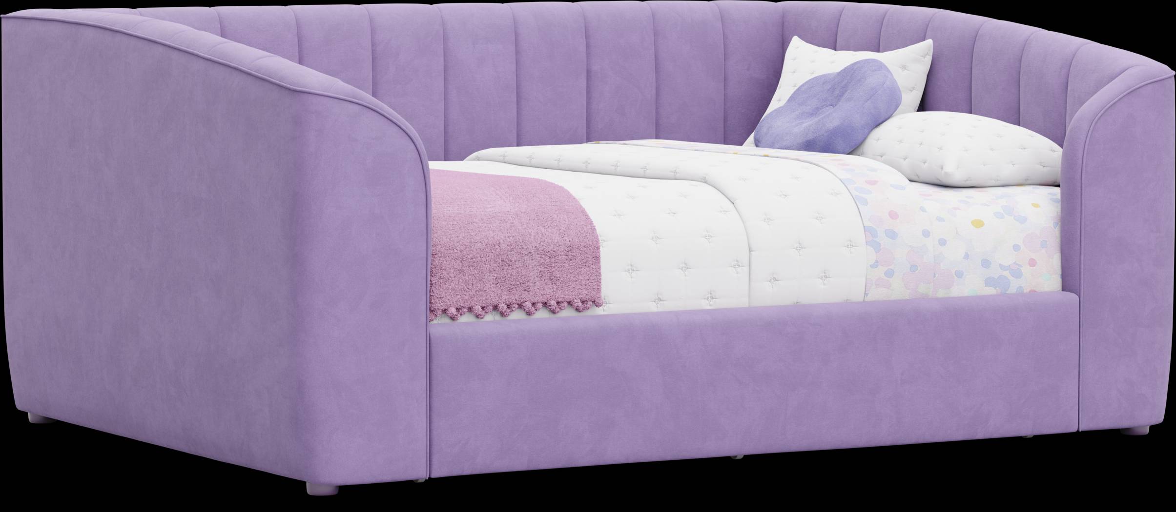 Kids Gwyneth Lavender Full Upholstered Storage Daybed - Thumbnail - Image 2