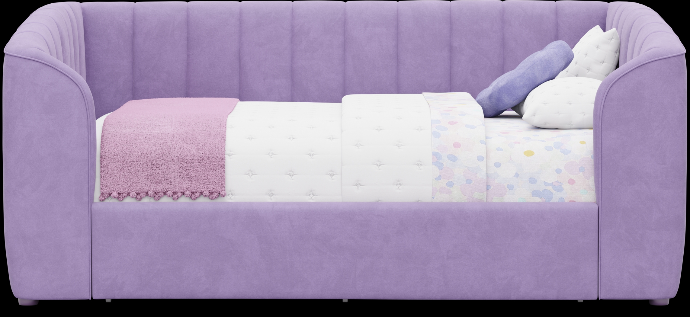 Kids Gwyneth Lavender Full Upholstered Storage Daybed - Thumbnail - Image 1
