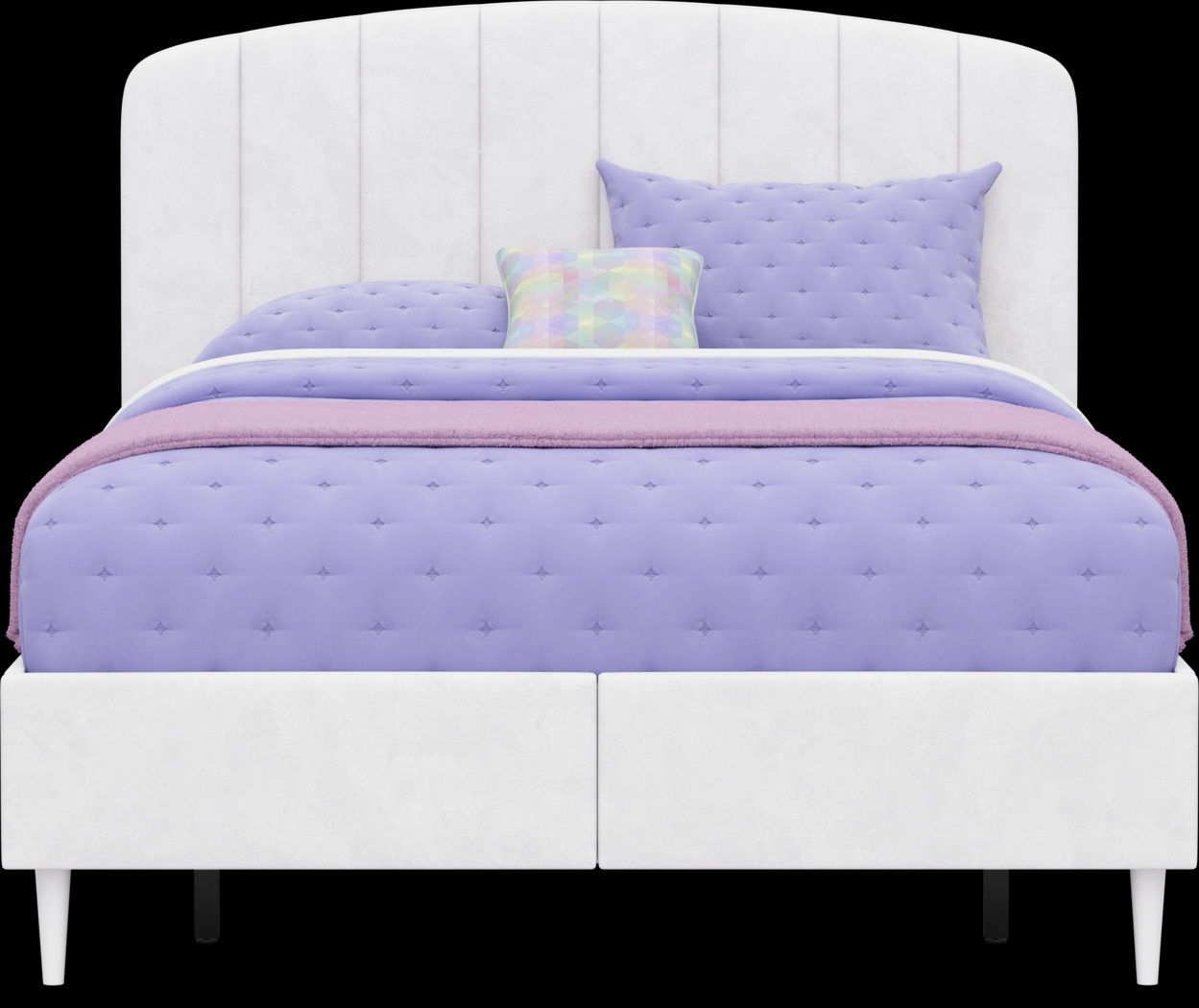 Kids Gwyneth White Full Upholstered Storage Bed - Thumbnail - Image 2