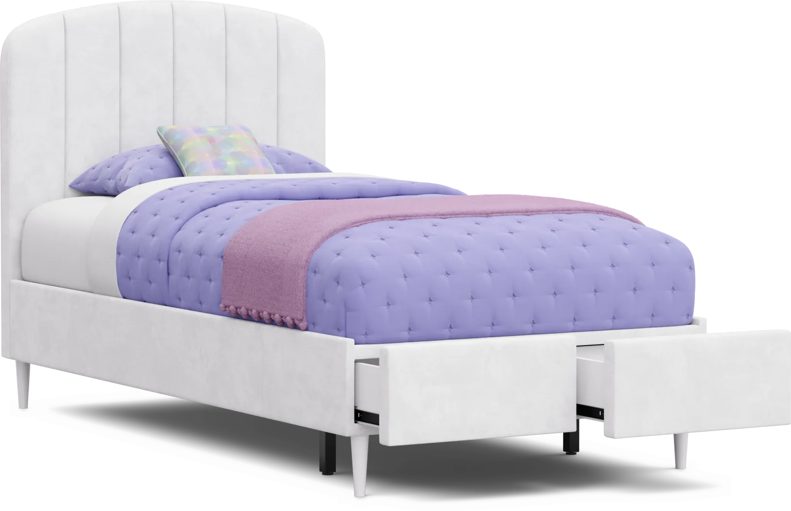 Kids Skye White Bedroom with Gwyneth Twin Storage Bed - Thumbnail - Image 9