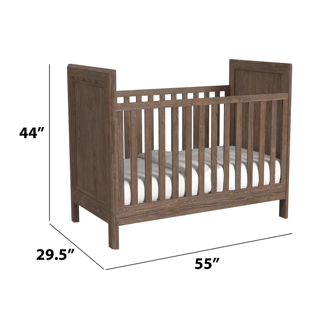 Kids Hahese Brown Convertible Crib - Thumbnail - Image 2