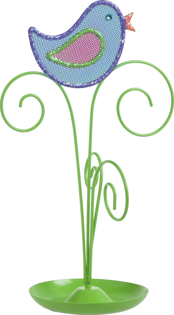 Kids Happy Bird Songs Green Jewelry Holder - Thumbnail - Image 1