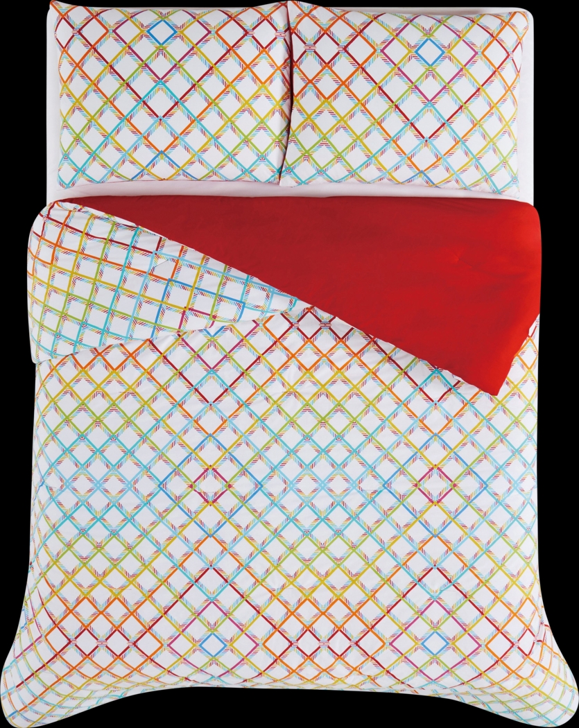 Kids Happy Plaid Multi Twin Comforter Set - Thumbnail - Image 4