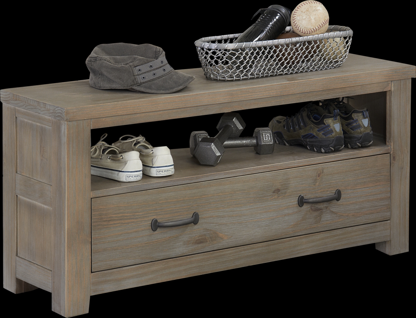 Kids Harpster Driftwood Dressing Bench - Thumbnail - Image 1