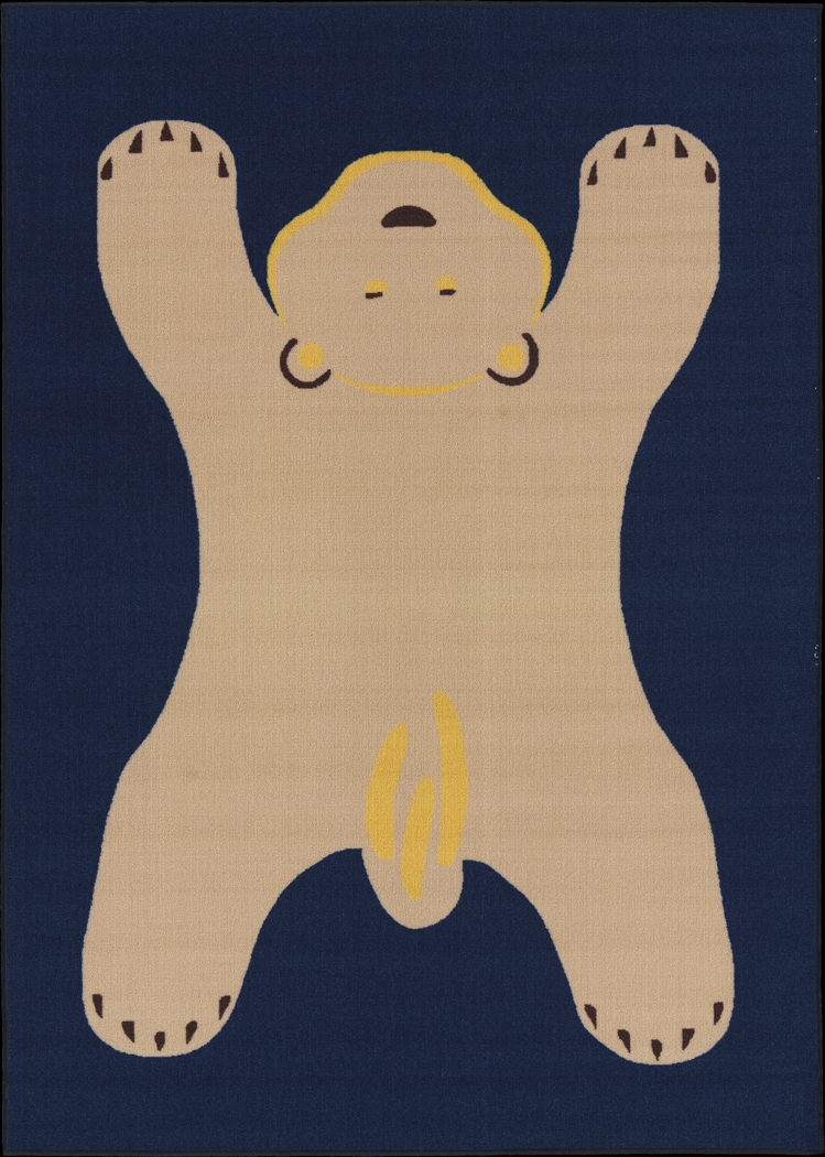 Kids Harshaw Navy 5' x 7' Rug - Thumbnail - Image 1