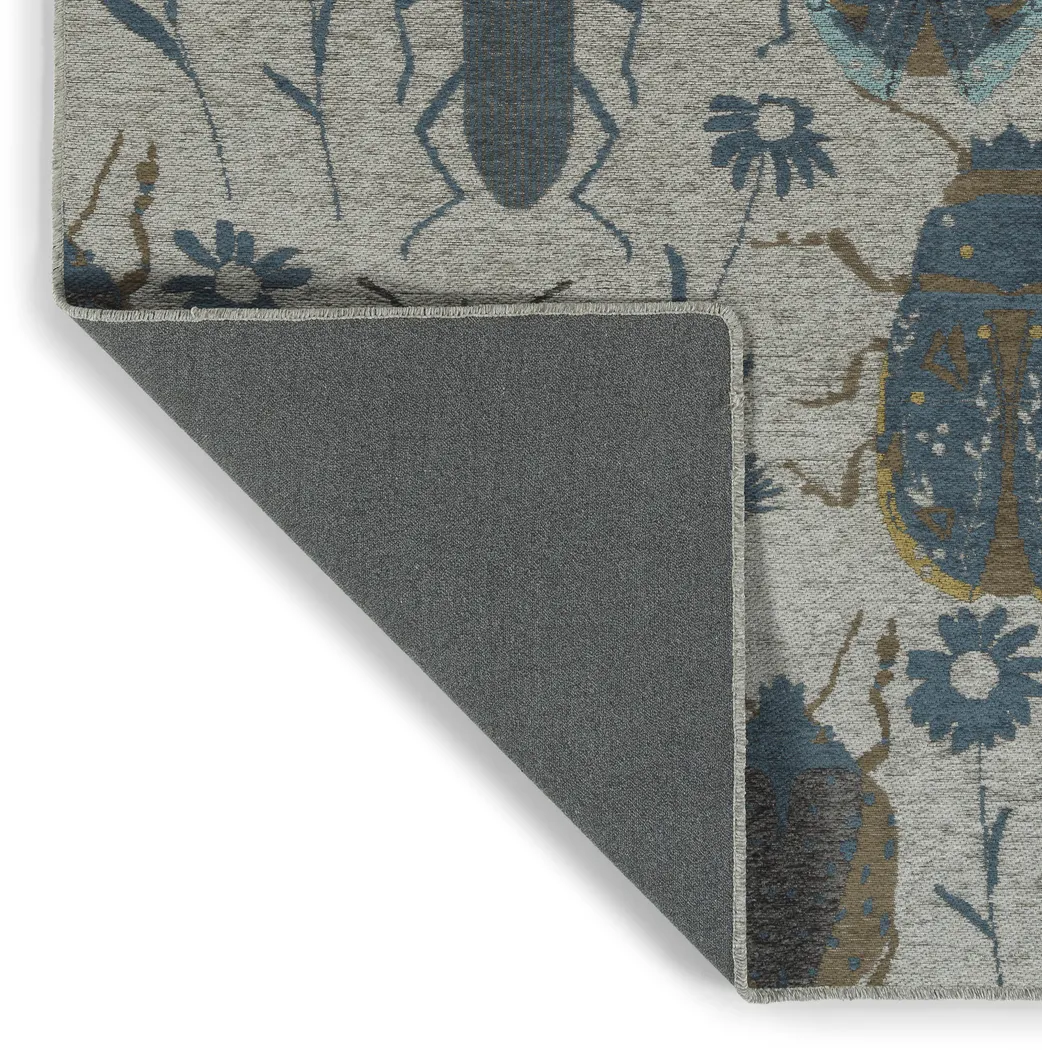 Kids Haruko Blue 3' x 5' Rug - Thumbnail - Image 2