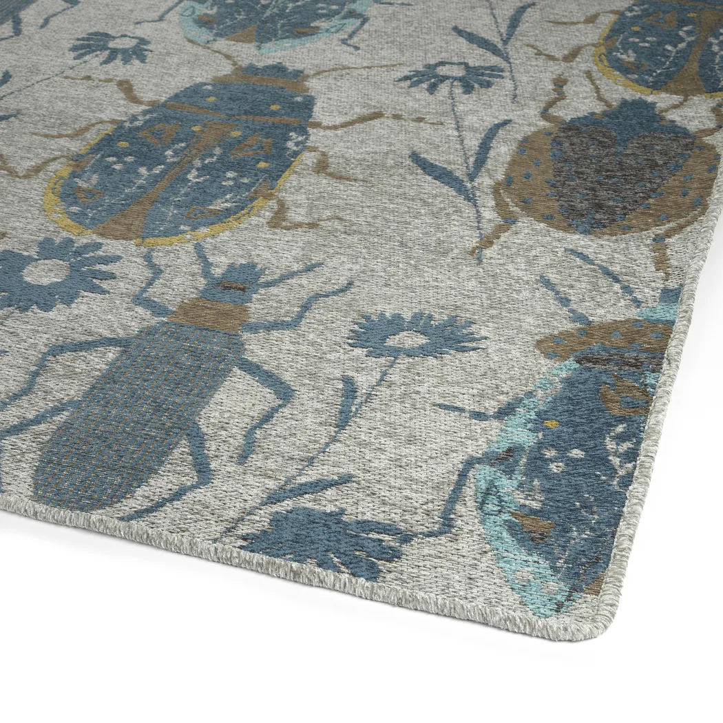 Kids Haruko Blue 3' x 5' Rug - Thumbnail - Image 3