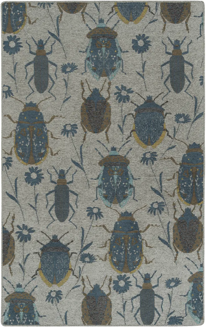 Kids Haruko Blue 3' x 5' Rug - Thumbnail - Image 1