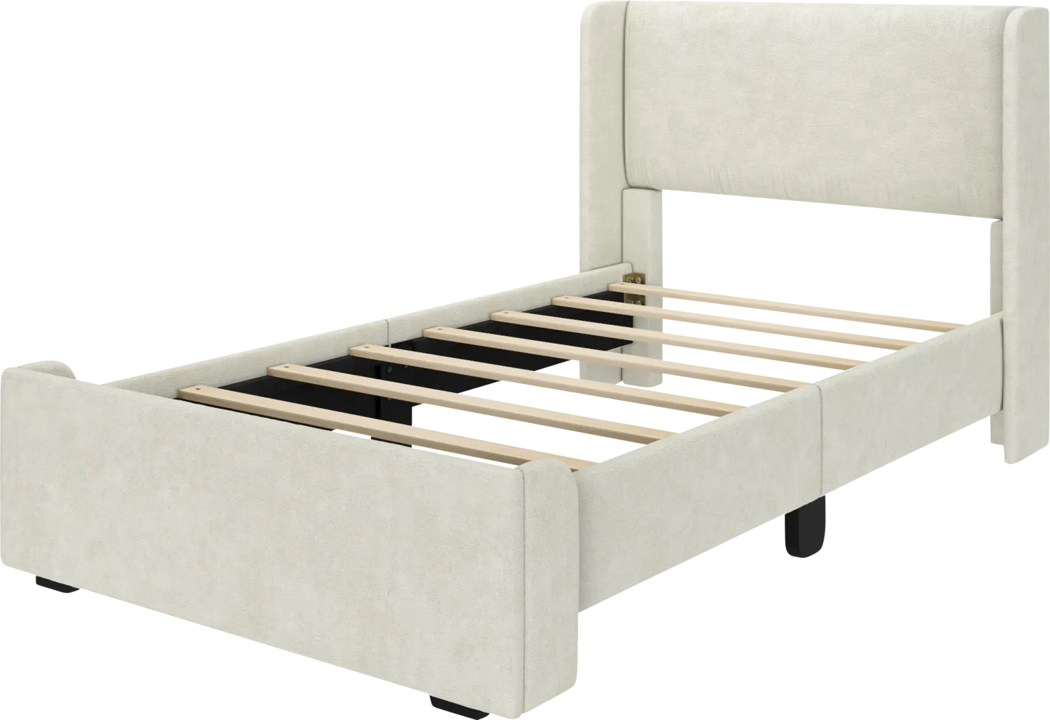 Kids Haso Cream Twin Bed - Thumbnail - Image 1