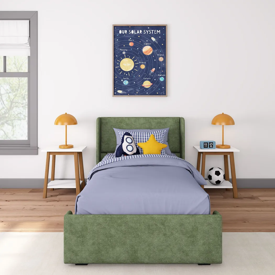 Kids Haso Green Twin Bed - Thumbnail - Image 3