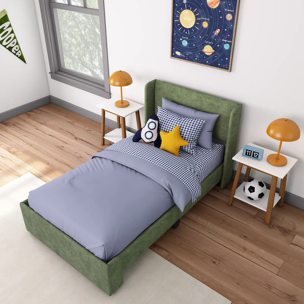 Kids Haso Green Twin Bed - Thumbnail - Image 4