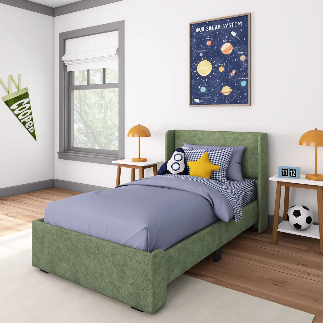 Kids Haso Green Twin Bed - Thumbnail - Image 5