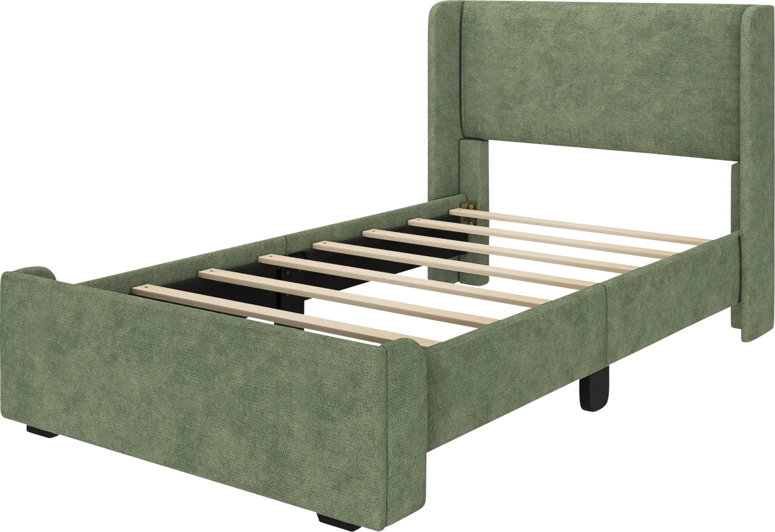Kids Haso Green Twin Bed - Thumbnail - Image 1