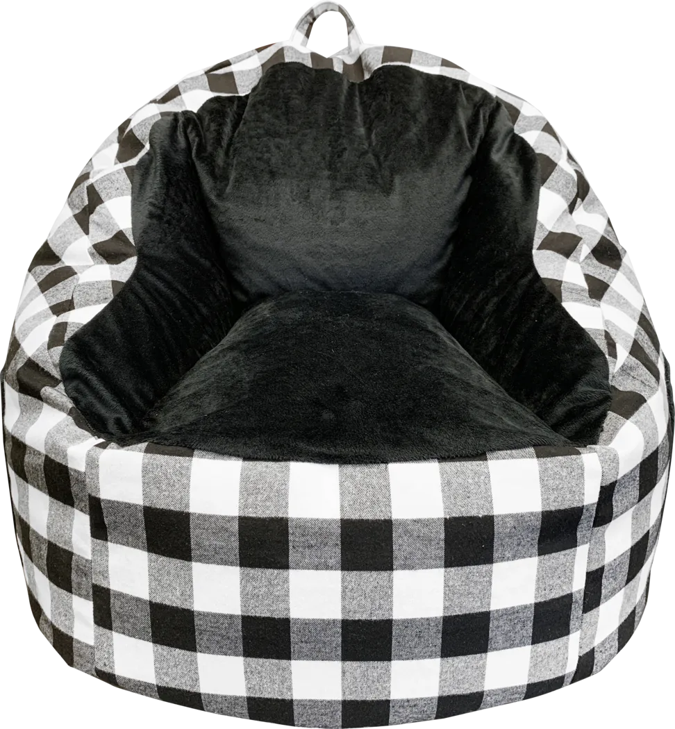 Kids Hatsy Black/White Bean Bag - Thumbnail - Image 2