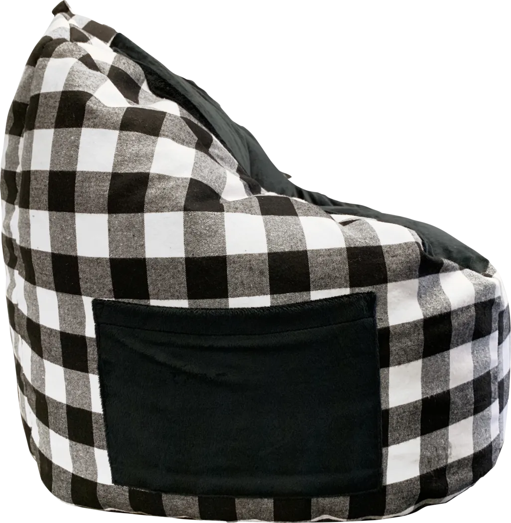 Kids Hatsy Black/White Bean Bag - Thumbnail - Image 3
