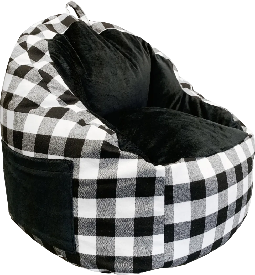 Kids Hatsy Black/White Bean Bag - Thumbnail - Image 1
