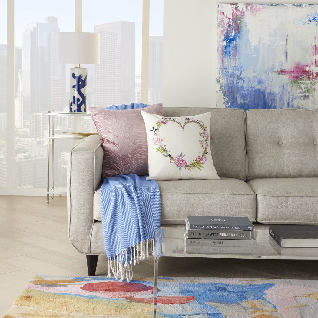 Kids Heart of Flowers White Accent Pillow - Thumbnail - Image 3