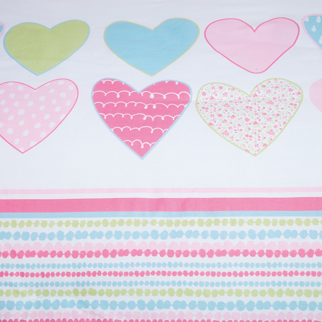Kids Heart Of Love Pink Full Comforter Set - Thumbnail - Image 7