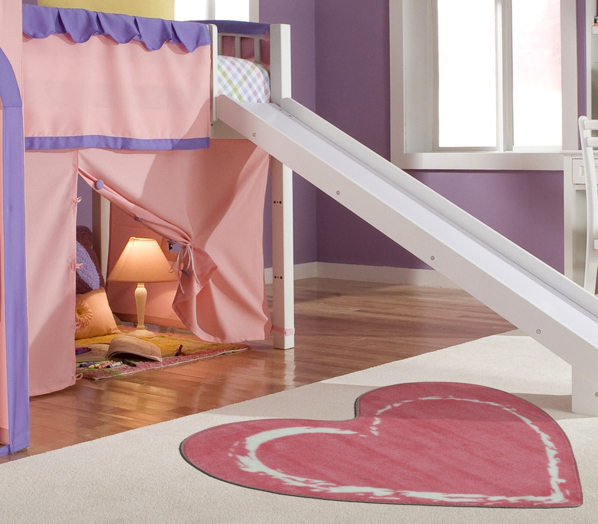 Kids Heartfull Pink 3' x 3'25 Rug - Thumbnail - Image 2