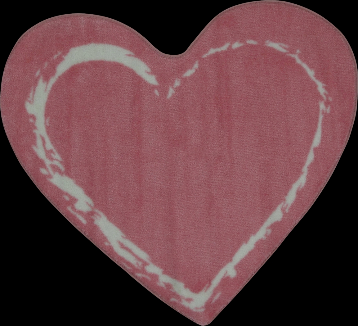 Kids Heartfull Pink 3' x 3'25 Rug - Thumbnail - Image 1