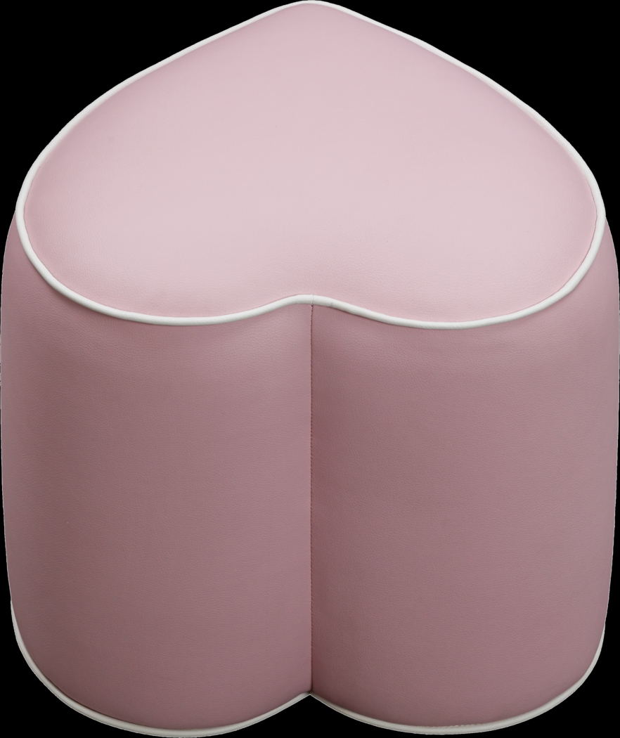 Kids Heartthrob Pink Heart Ottoman - Thumbnail - Image 2