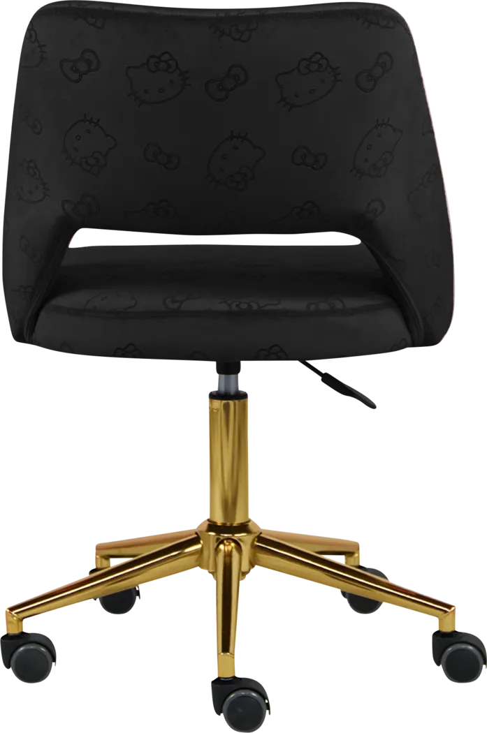 Kids Hello Kitty Black Swivel Vanity Chair - Thumbnail - Image 4