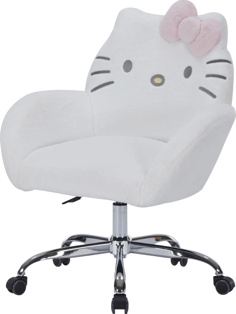 Kids Hello Kitty Cozy White Swivel Vanity Chair - Thumbnail - Image 2