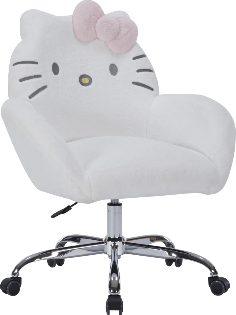 Kids Hello Kitty Cozy White Swivel Vanity Chair - Thumbnail - Image 3