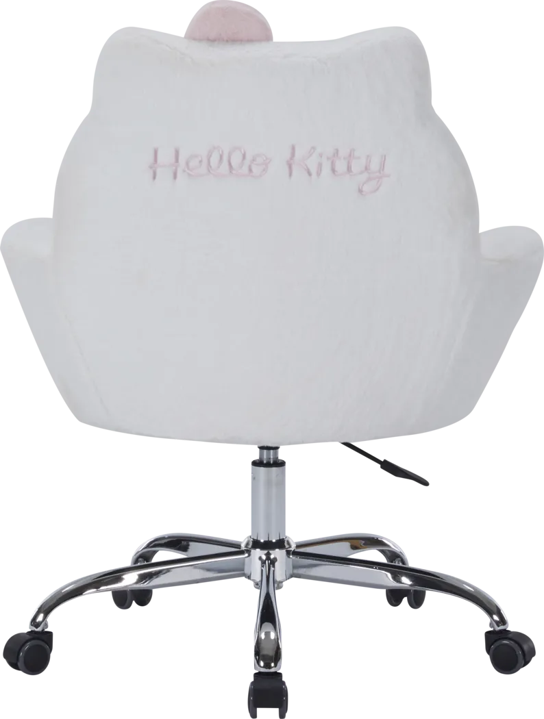 Kids Hello Kitty Cozy White Swivel Vanity Chair - Thumbnail - Image 4