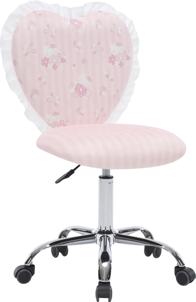 Kids Hello Kitty Floral Pink Vanity Chair - Thumbnail - Image 2