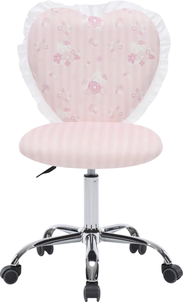 Kids Hello Kitty Floral Pink Vanity Chair - Thumbnail - Image 3