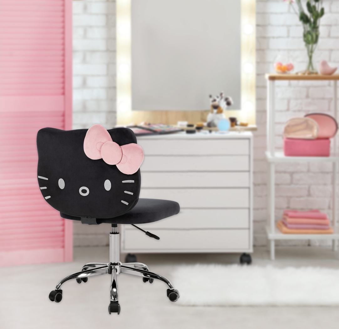 Kids Hello Kitty Kawaii Black Vanity Chair - Thumbnail - Image 2