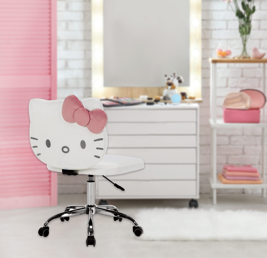 Kids Hello Kitty Kawaii White Vanity Chair - Thumbnail - Image 2