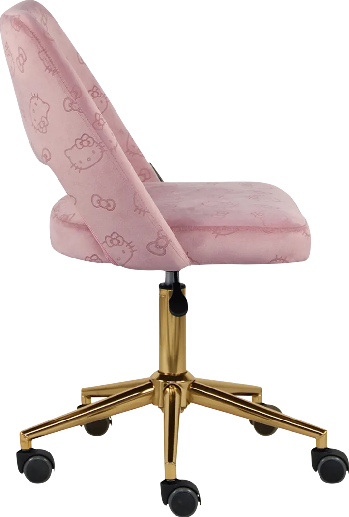 Kids Hello Kitty Pink Swivel Vanity Chair - Thumbnail - Image 2