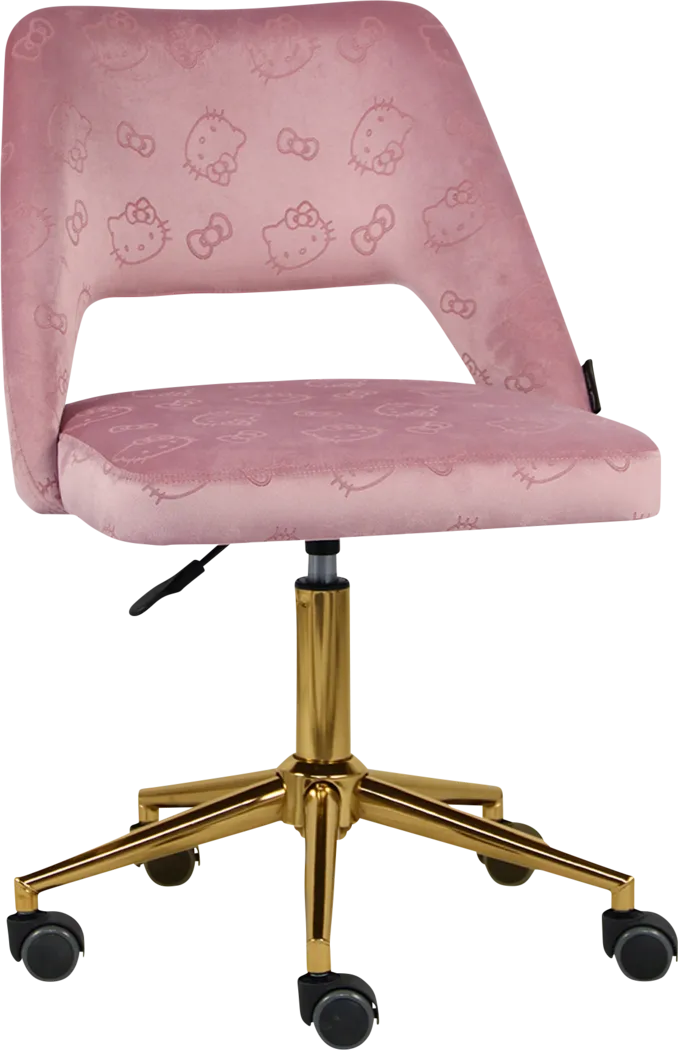 Kids Hello Kitty Pink Swivel Vanity Chair - Thumbnail - Image 3
